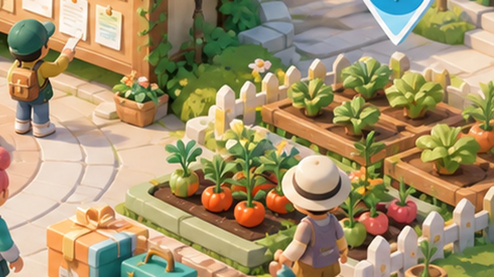 Heartopia garden crop route scene